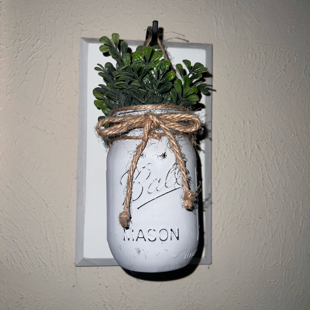 Set of 2 mason jar wall decor
